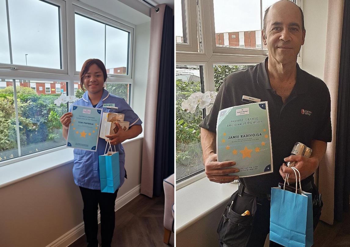 Jamie and Yemi - January's Employee of the Month