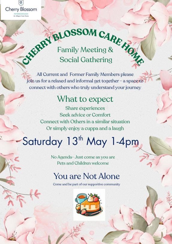 Cherry Blossom Care Home Family Meeting and Social Gathering