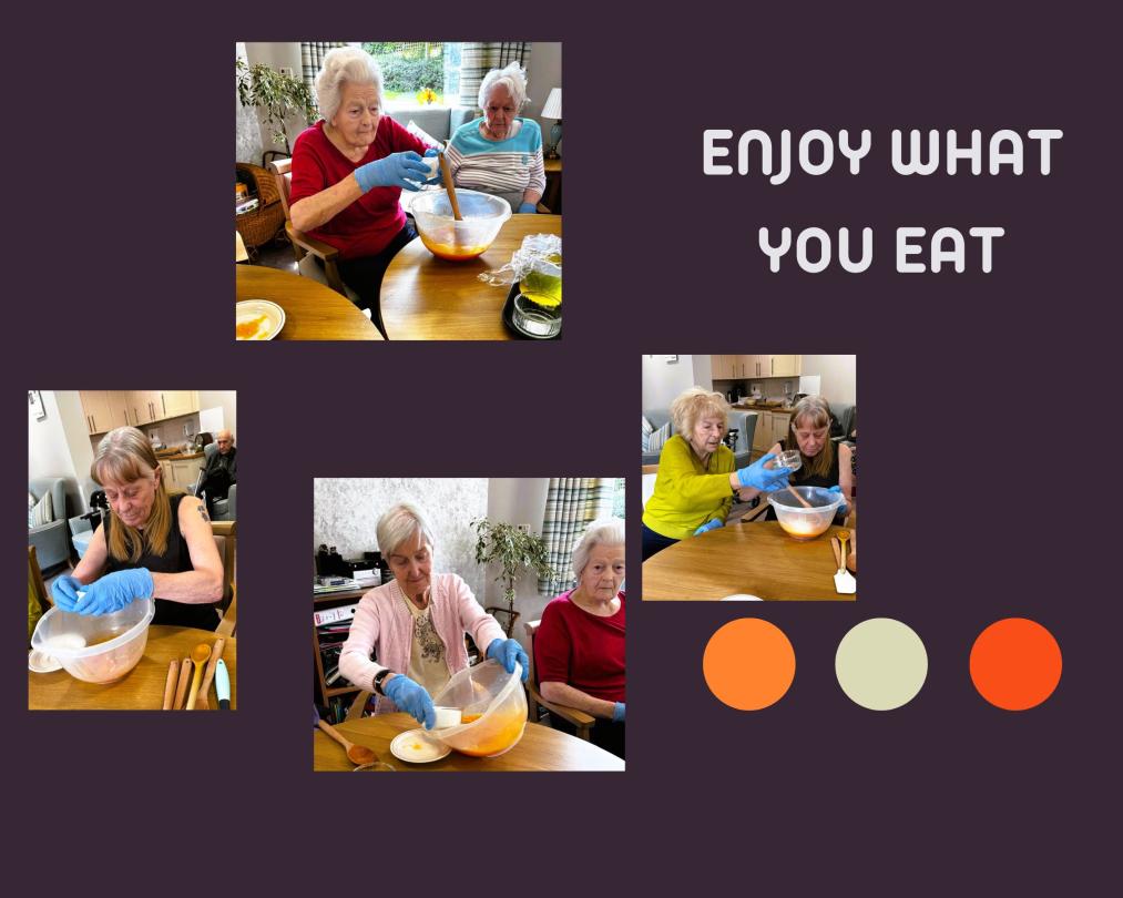 Cherry Blossom Residents enjoyed a spot of baking