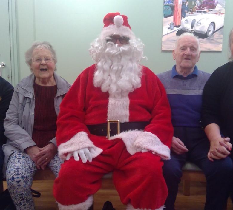 Father Christmas and residents of The Grove