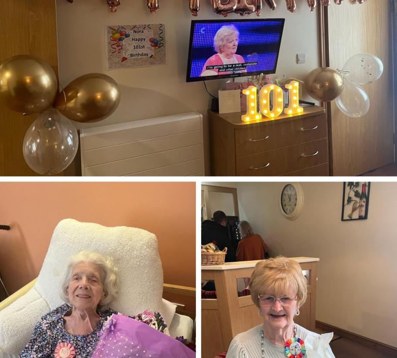 Nora and Sandra celebrating their birthdays