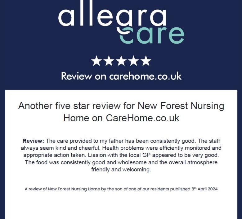 5 star rating on CareHome.co.uk