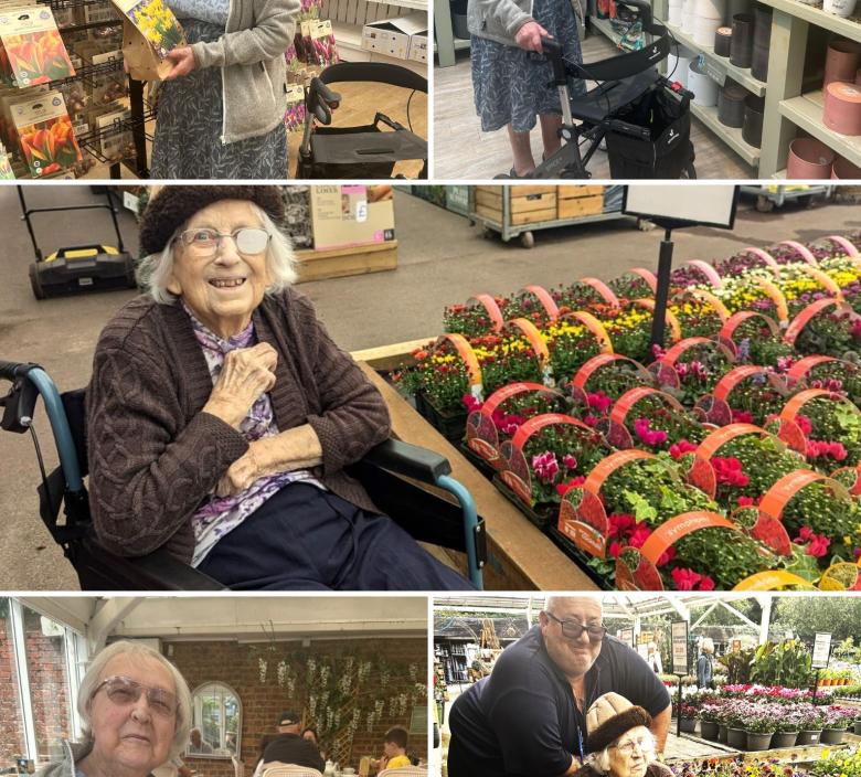 Cedar Lawn residents at Brambridge Park Garden Centre