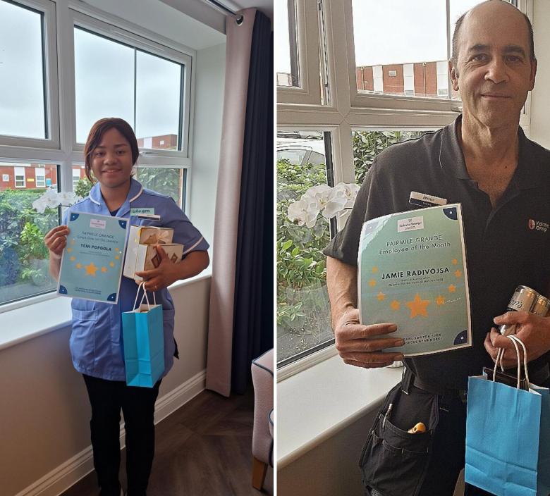 Jamie and Yemi - January's Employee of the Month