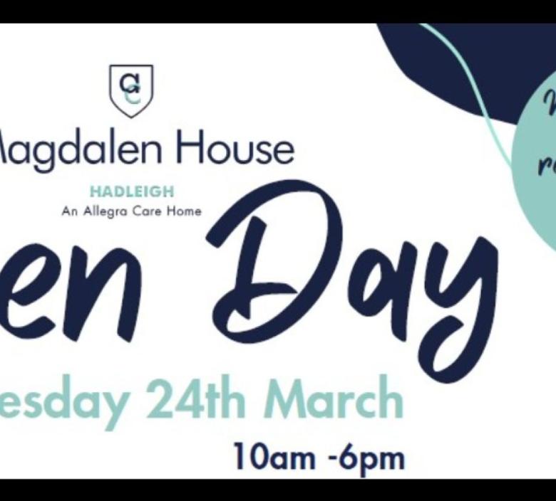 Magdalen House Open Day on 24th March 10-6 pm