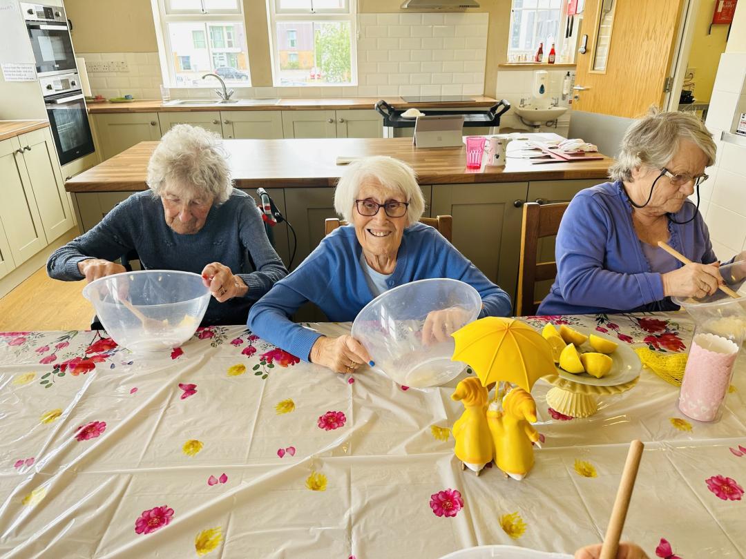 Residents having fun at St Georges care home