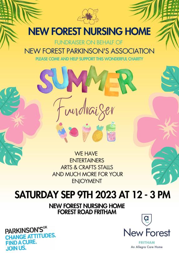 New Forest Summer Fete in aid of the local Parkinson's UK branch please come and join us