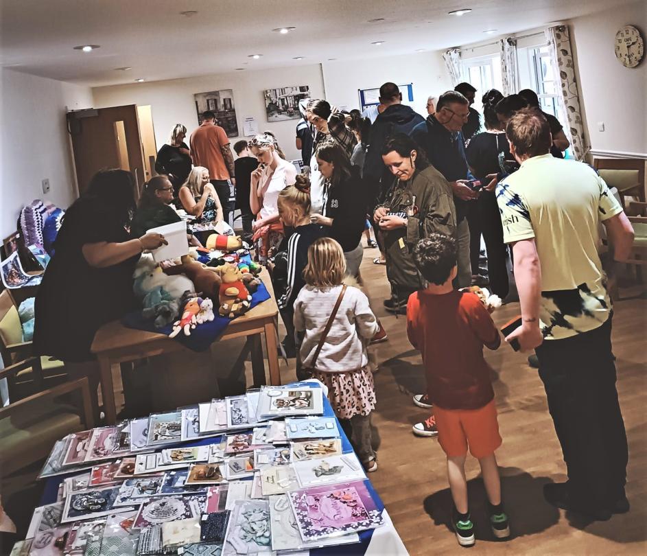 a few locals attending the summer fete and looking at all the amazing stalls