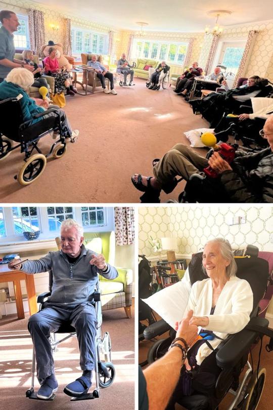 residents joining in with Malcolm's entertainment