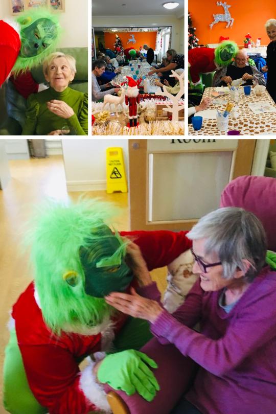 The Grinch visits residents at St George's