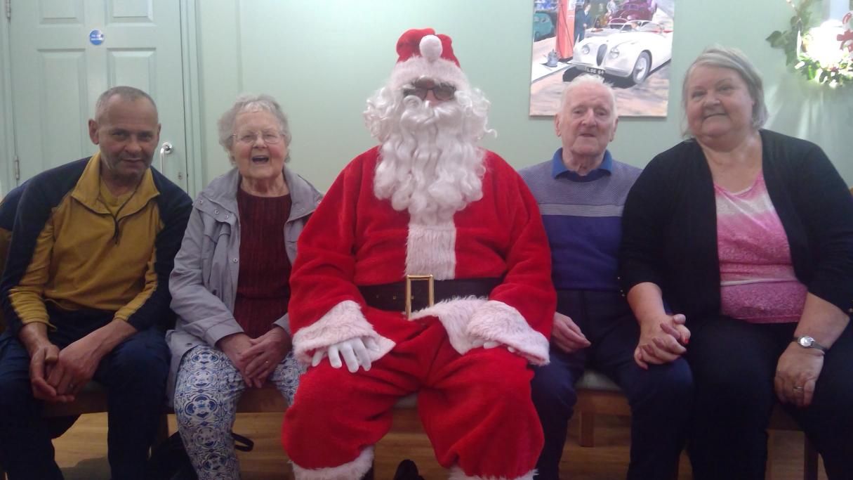 Father Christmas and residents of The Grove