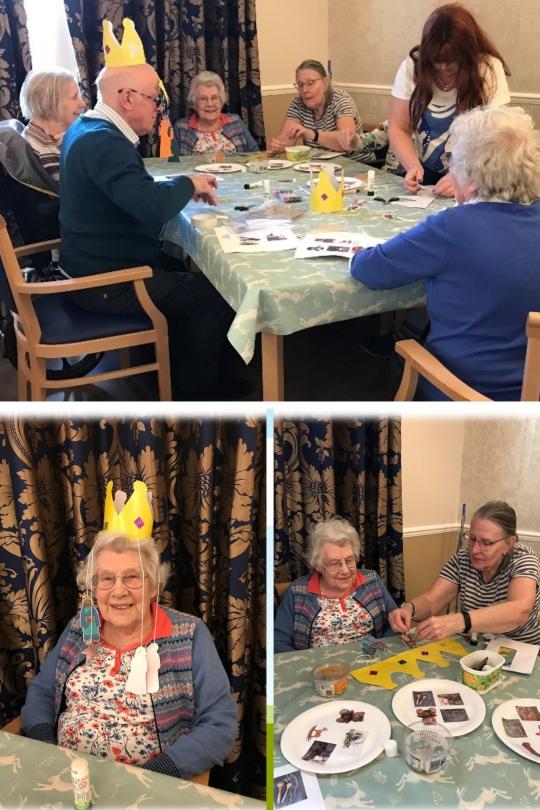 Cedar Lawn residents and church volunteers getting creative