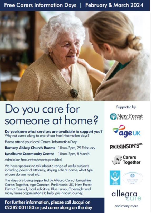 Carers information days find out what benefits are available in your local area