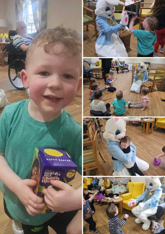 Easter eggs, Nippers and Slippers, fun in the day centre