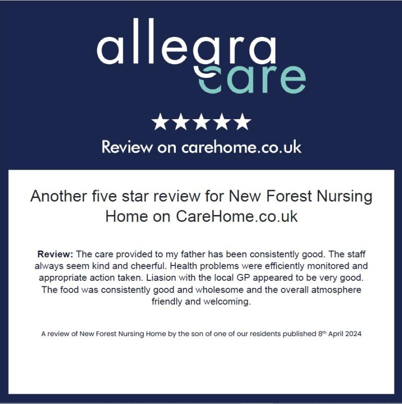 5 star rating on CareHome.co.uk