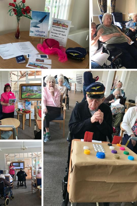 residents enjoying their virtual trip to Keuhenhof