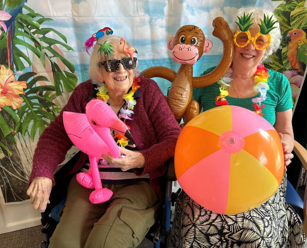residents enjoying their "trip to Hawaii"