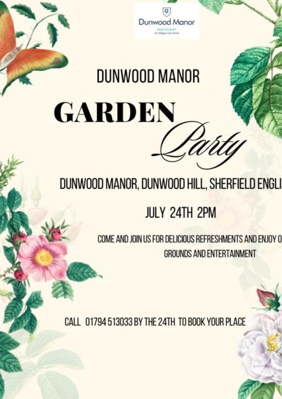 Please come and join us at our garden party
