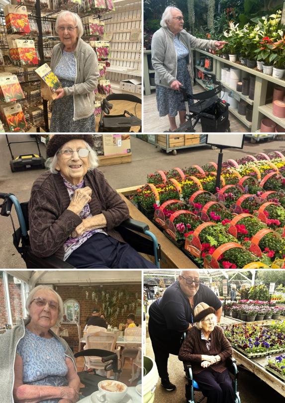 Cedar Lawn residents at Brambridge Park Garden Centre