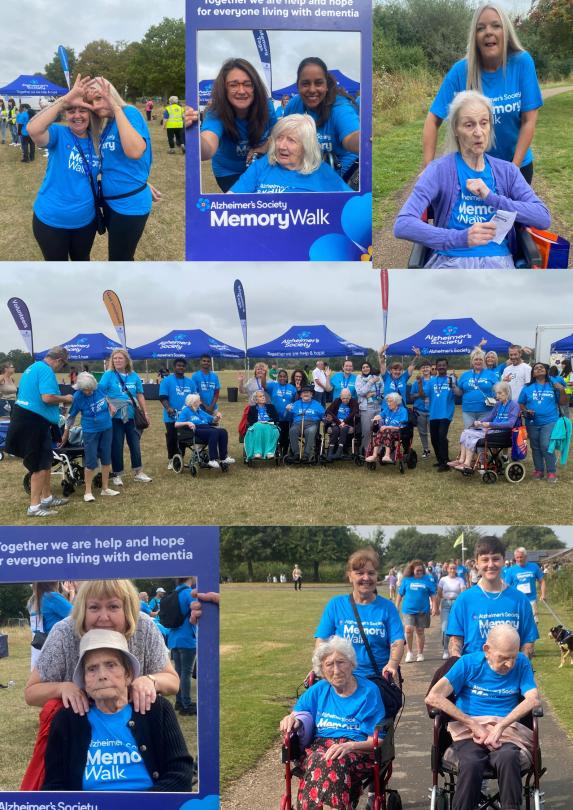 A collage of photos from the Memory Walk