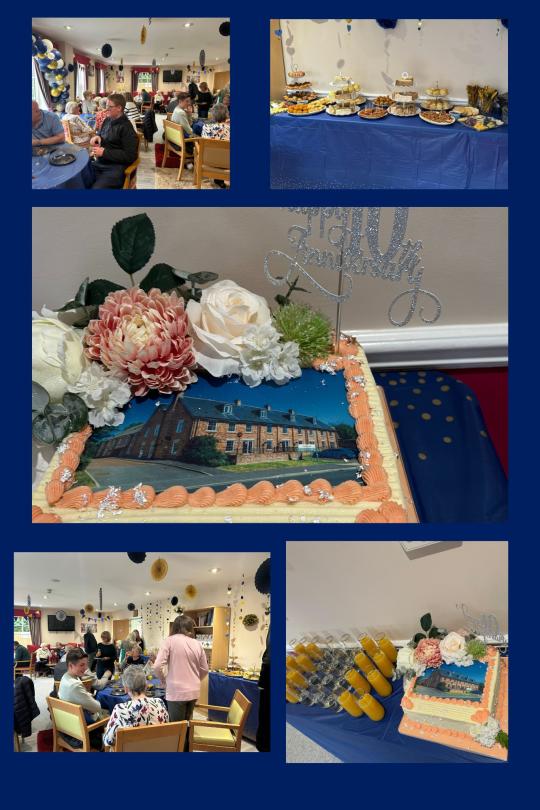 A collage of photos celebrating Magdalen House 10th anniversary of its Day Centre