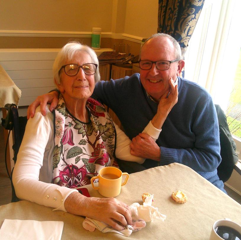 Residents and families enjoyed Brew Monday in aid  of the Samaritans
