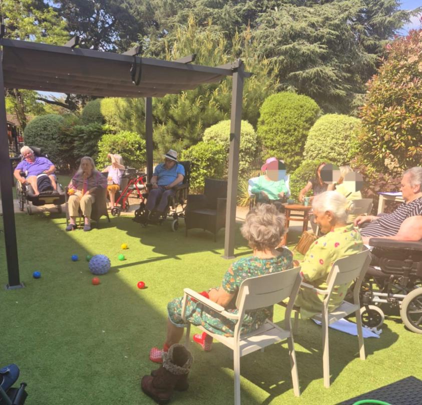 Residents enjoying the sun