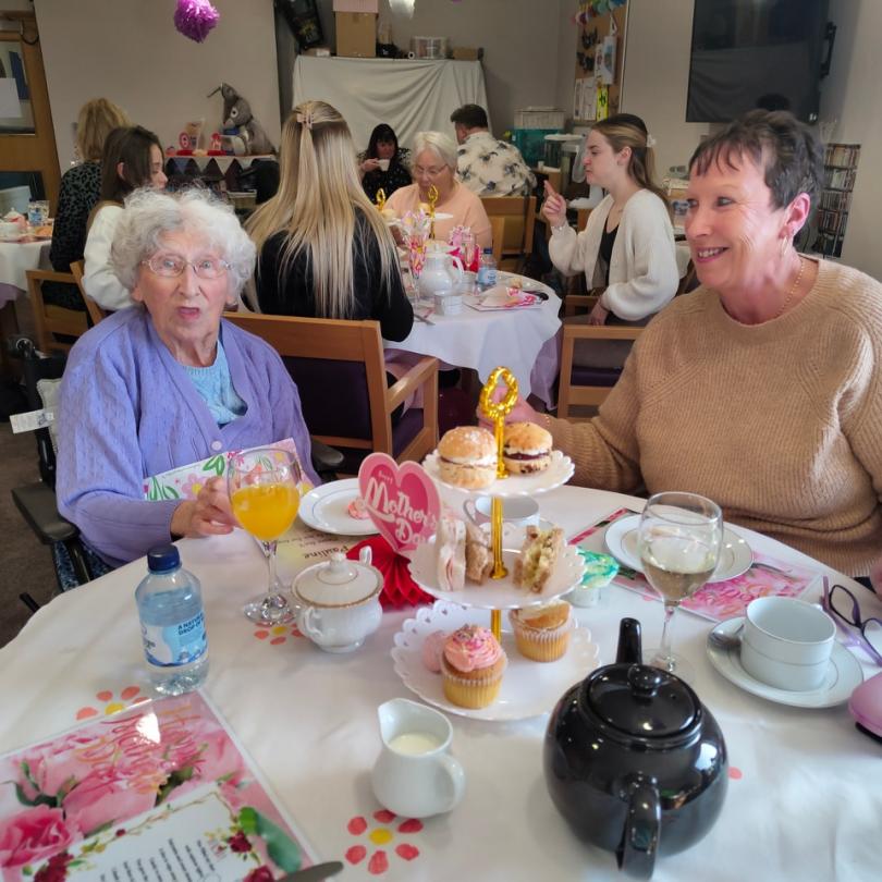 Cherry Blossom residents and visitors enjoying their 10th anniversary party
