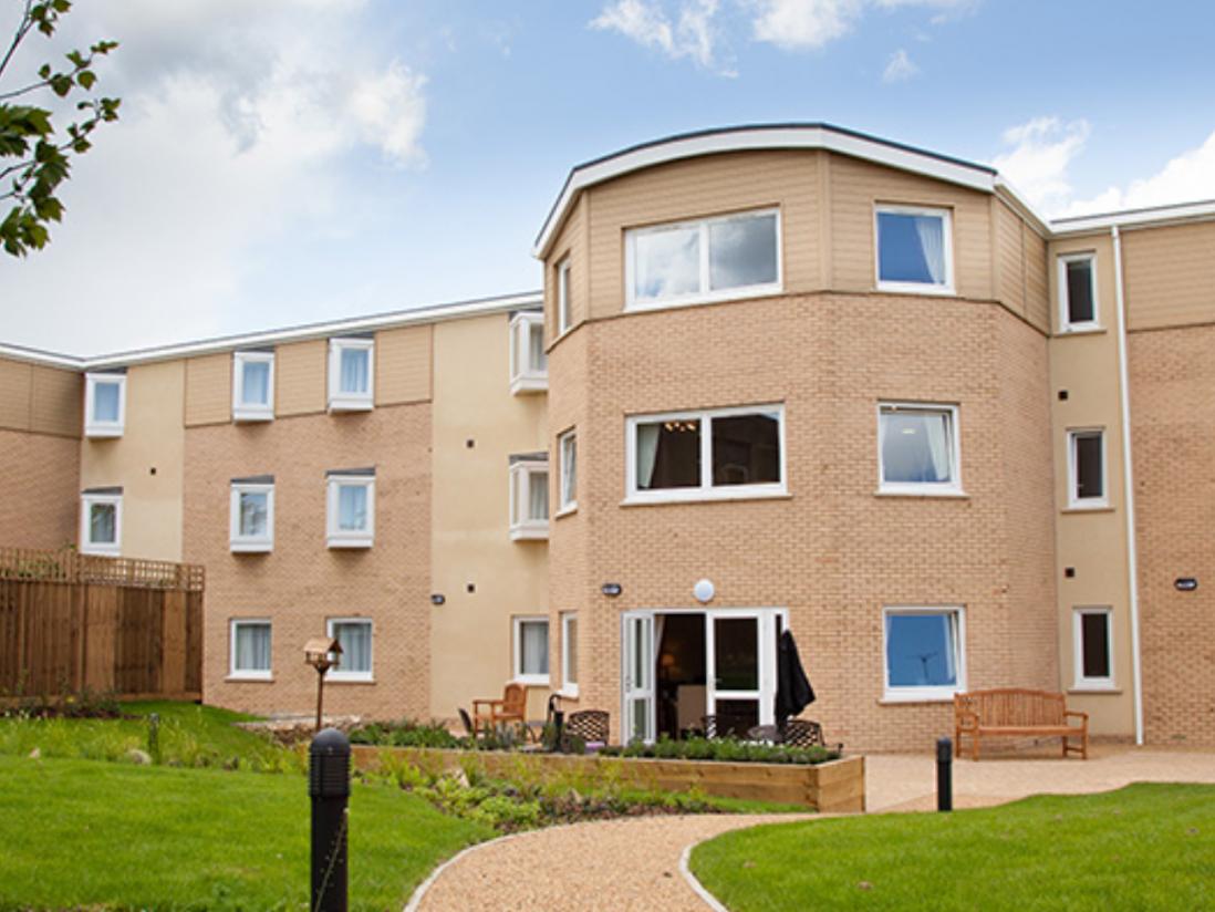 Cherry Blossom Care Home exterior on a sunny day
