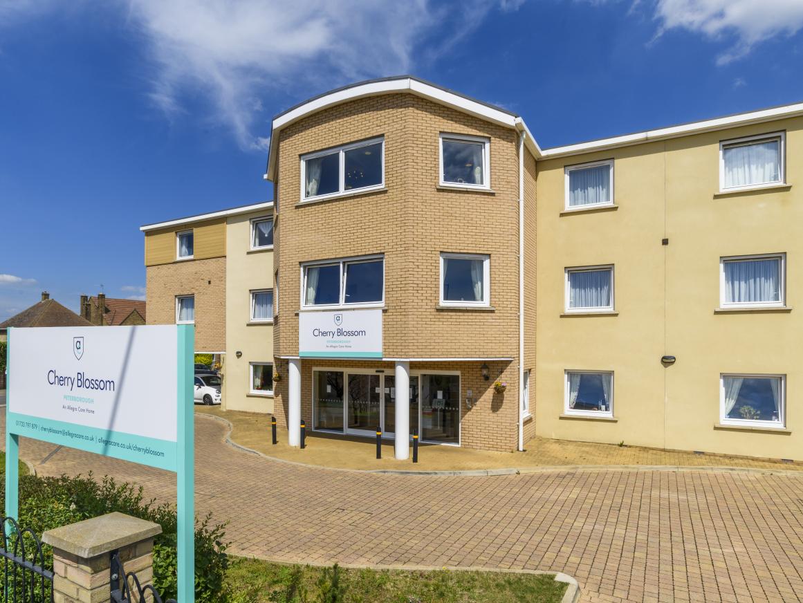 Cherry Blossom Care Home on a sunny day