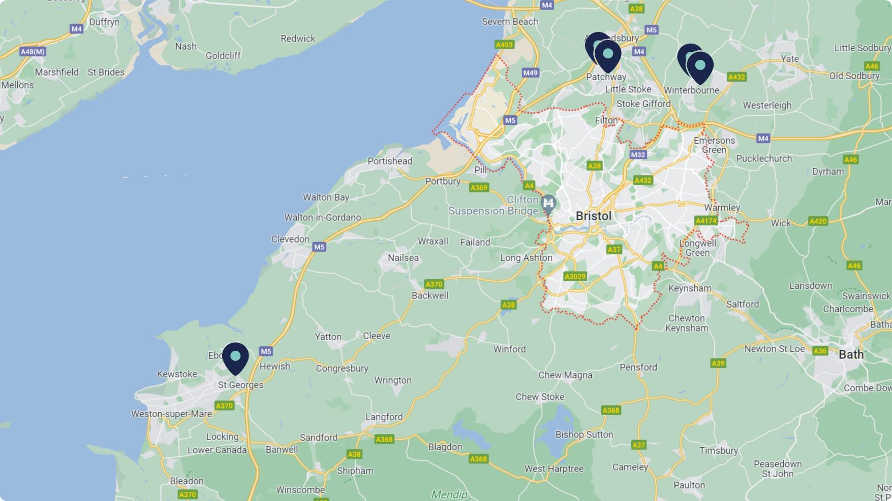 SG and somerset map