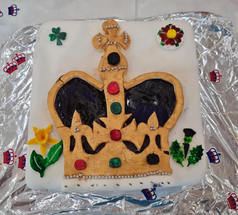 Kings Coronation artwork at Waverly lodge 