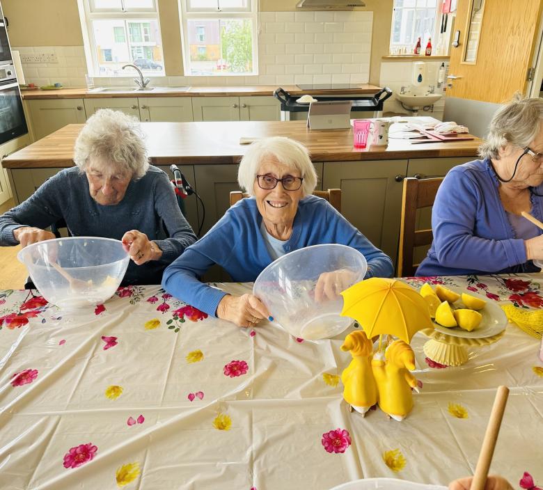 Residents having fun at St Georges care home