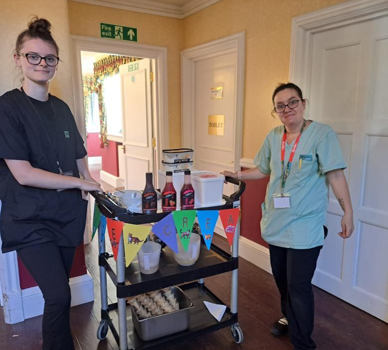 Ice cream truck at New Forest care home. 