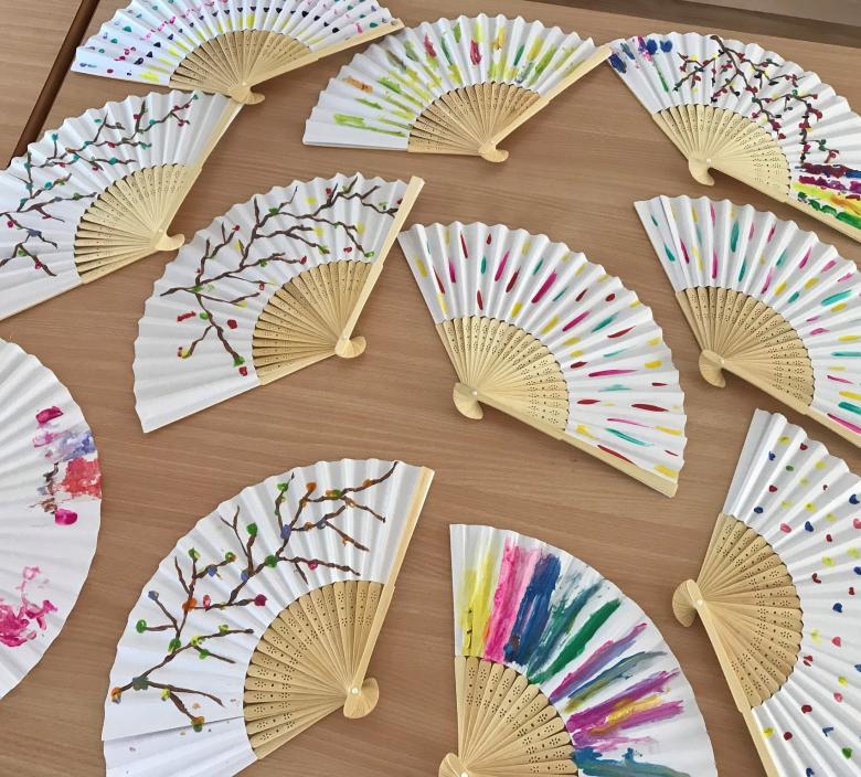 The fans that the residents at Cedar Lawn have made