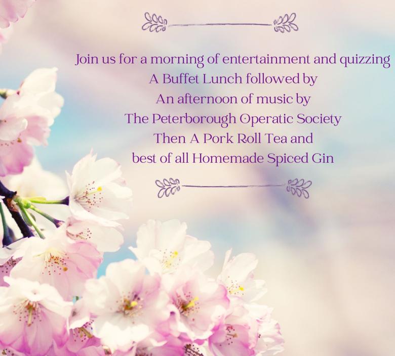fundraiser with entertainment, buffet start 11am 2nd September
