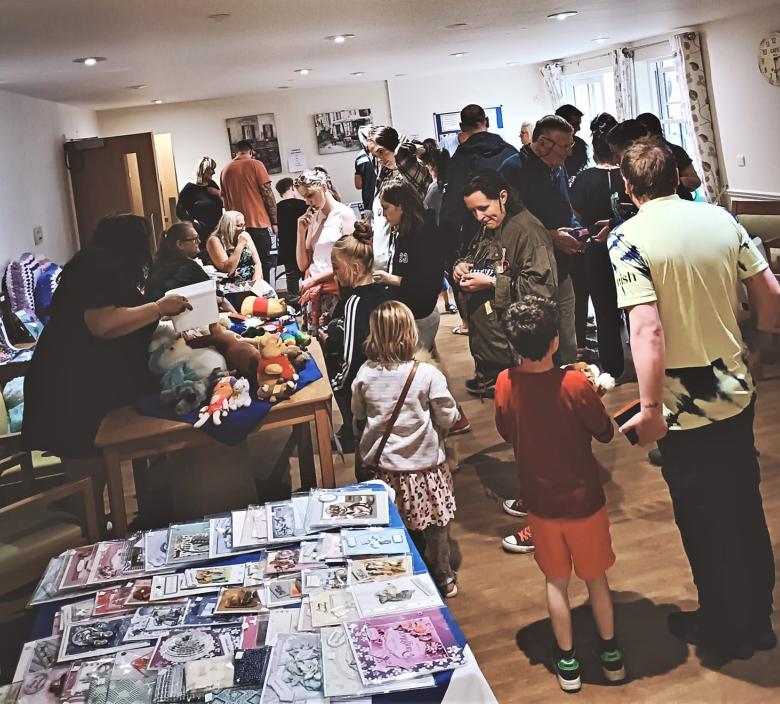 a few locals attending the summer fete and looking at all the amazing stalls