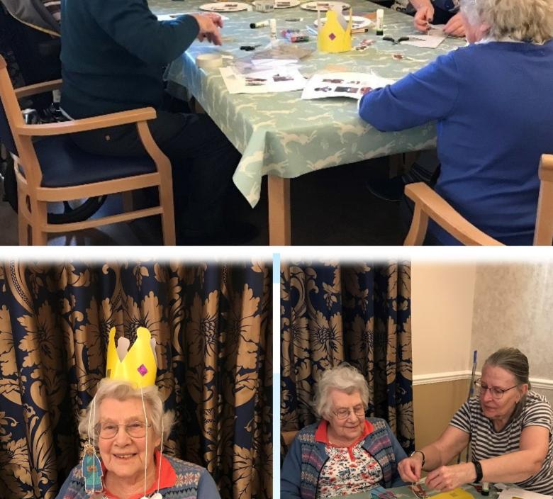 Cedar Lawn residents and church volunteers getting creative