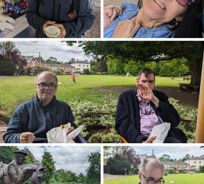 residents enjoying the sunshine at Romsey Memorial Park