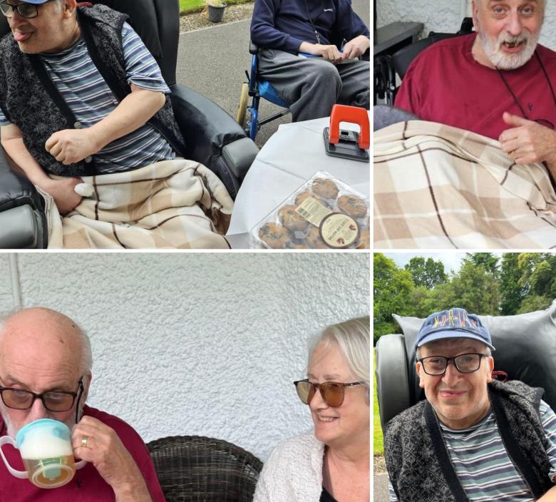 Residents enjoying Fathers day
