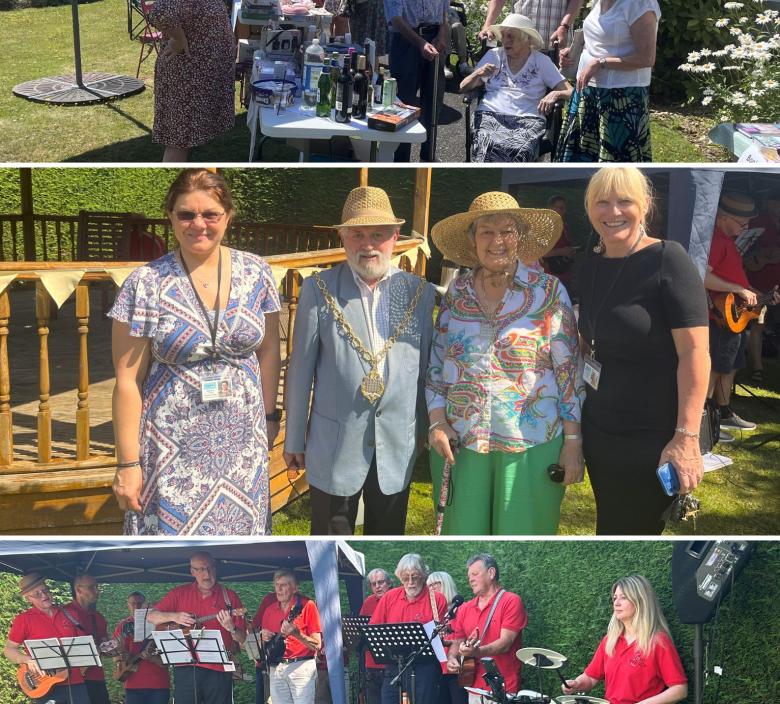 Everyone enjoying the fete and meeting the mayor of Romsey
