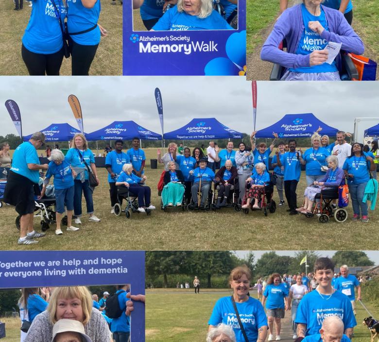 A collage of photos from the Memory Walk