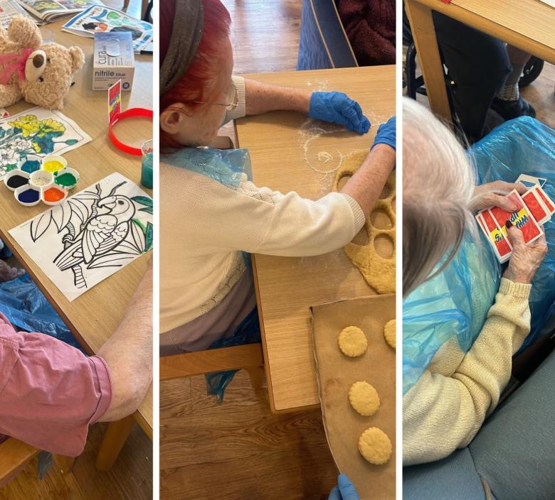 Residents enjoying activities at Dunwood
