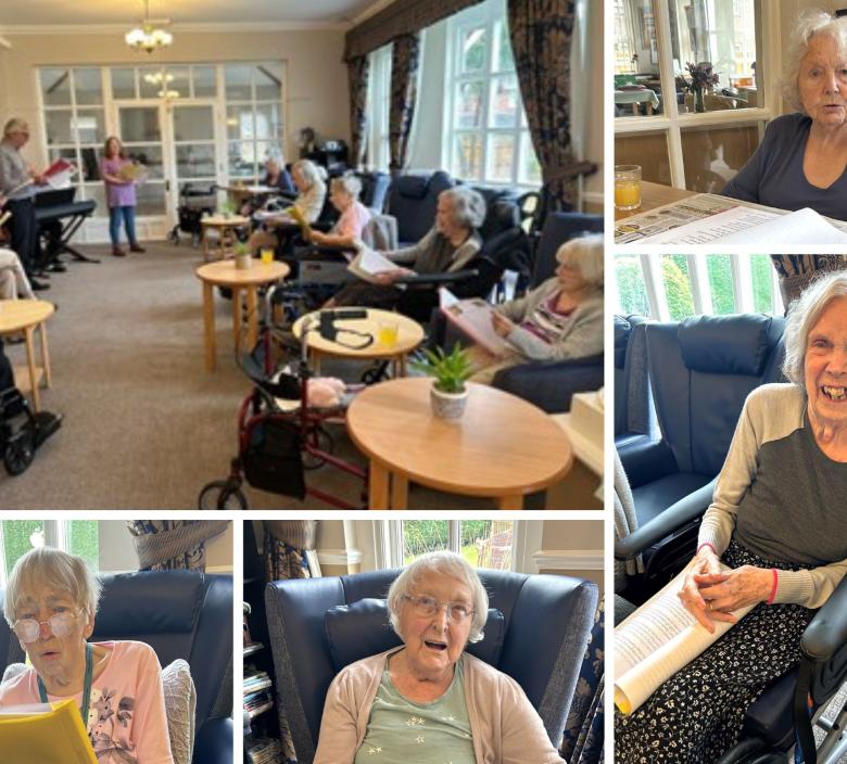residents sing along to HOPE choir