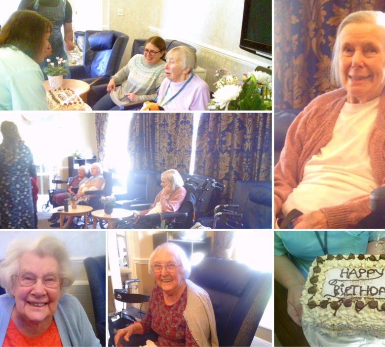 Halterworth School Choir entertain residents and help celebrate a birthday