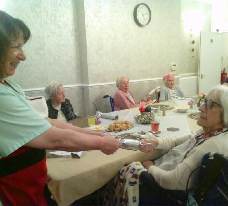 Residents enjoying Christmas Day