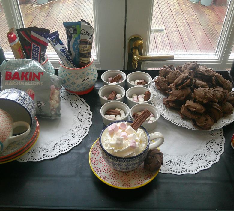 Residents enjoyed hot chocolate day