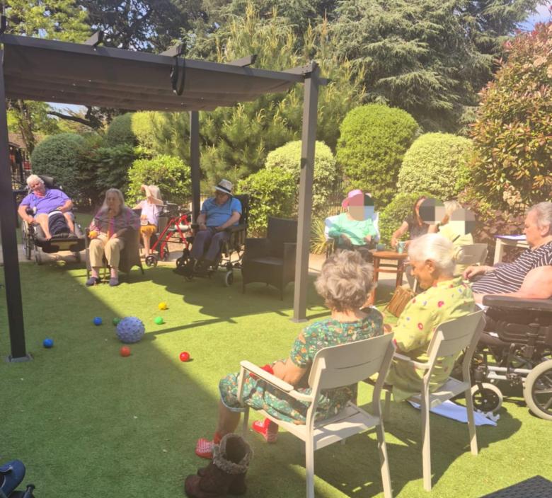 Residents enjoying the sun