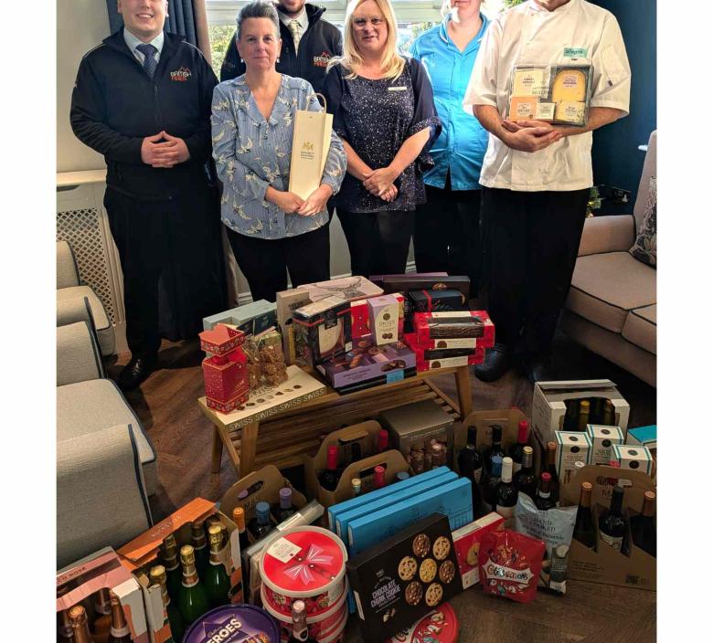 Focal Point Fires with senior team members and their wonderful gift to the residents