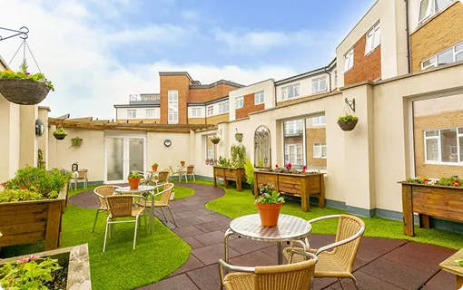 Dementia Care Residents outdoor seating area